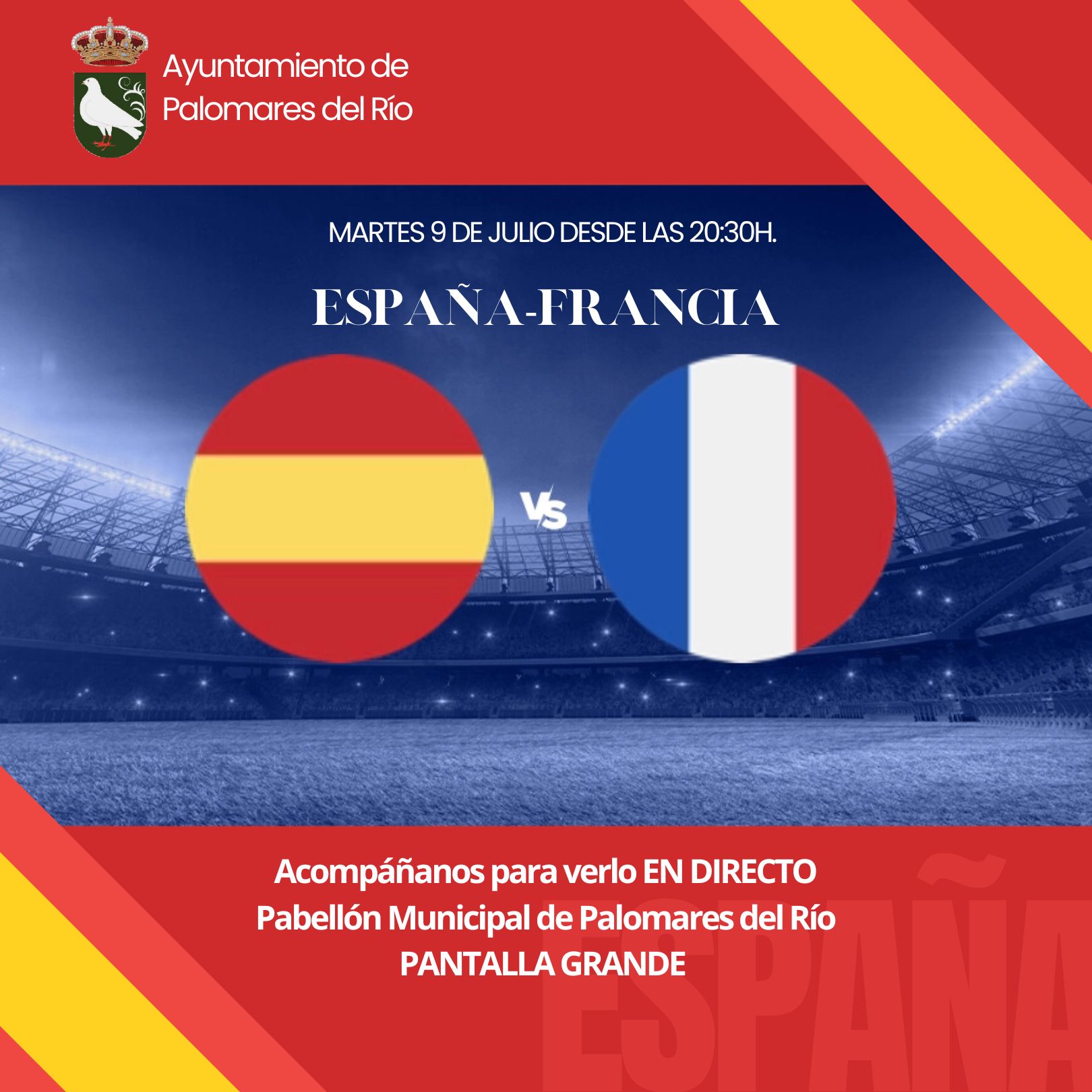 ¡Atención a todos los aficionados de la selección española en Palomares del Río!