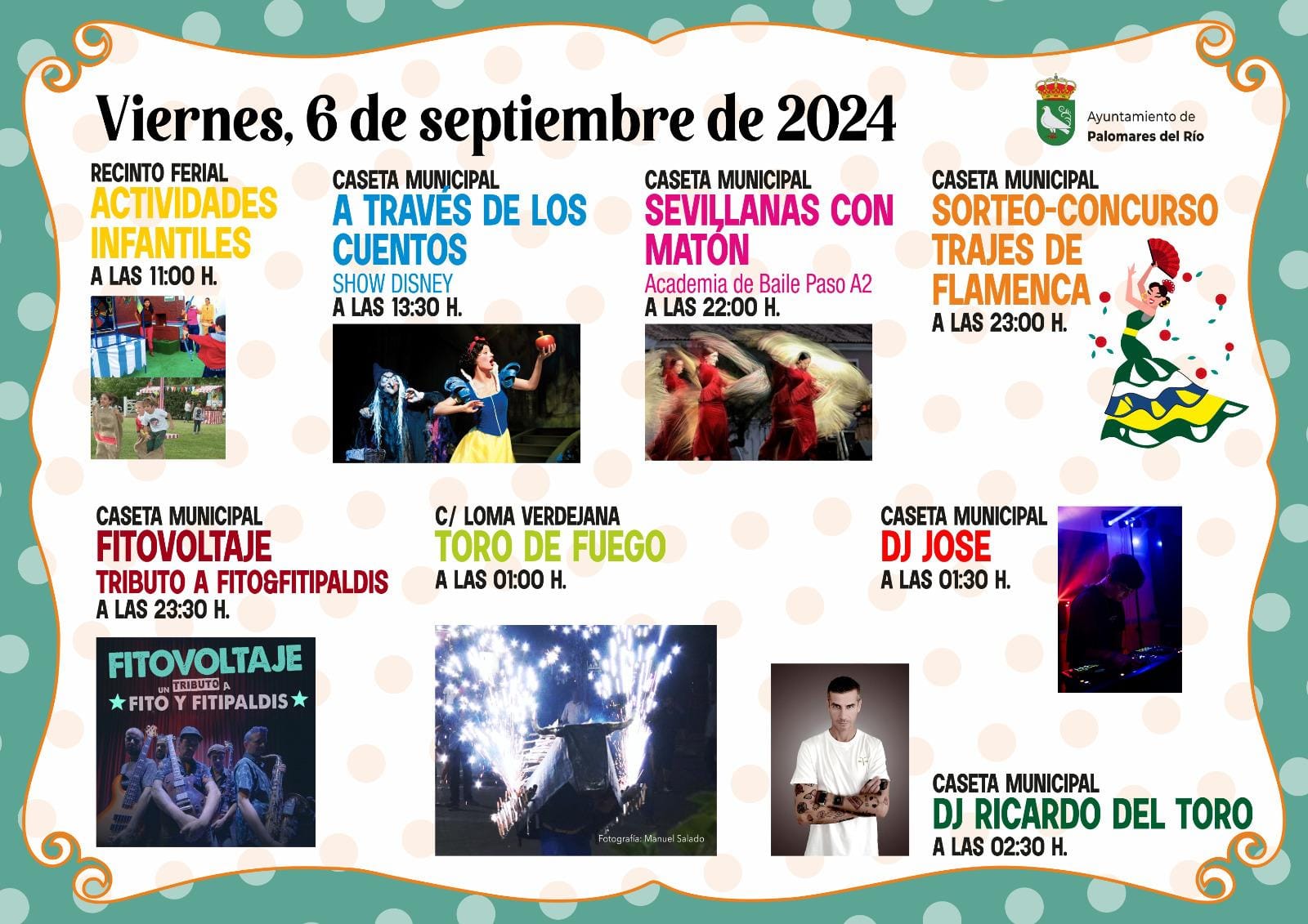 ¡No te Pierdas los Espectáculos de la #FeriaDePalomares2024 este Viernes 6 de Septiembre!