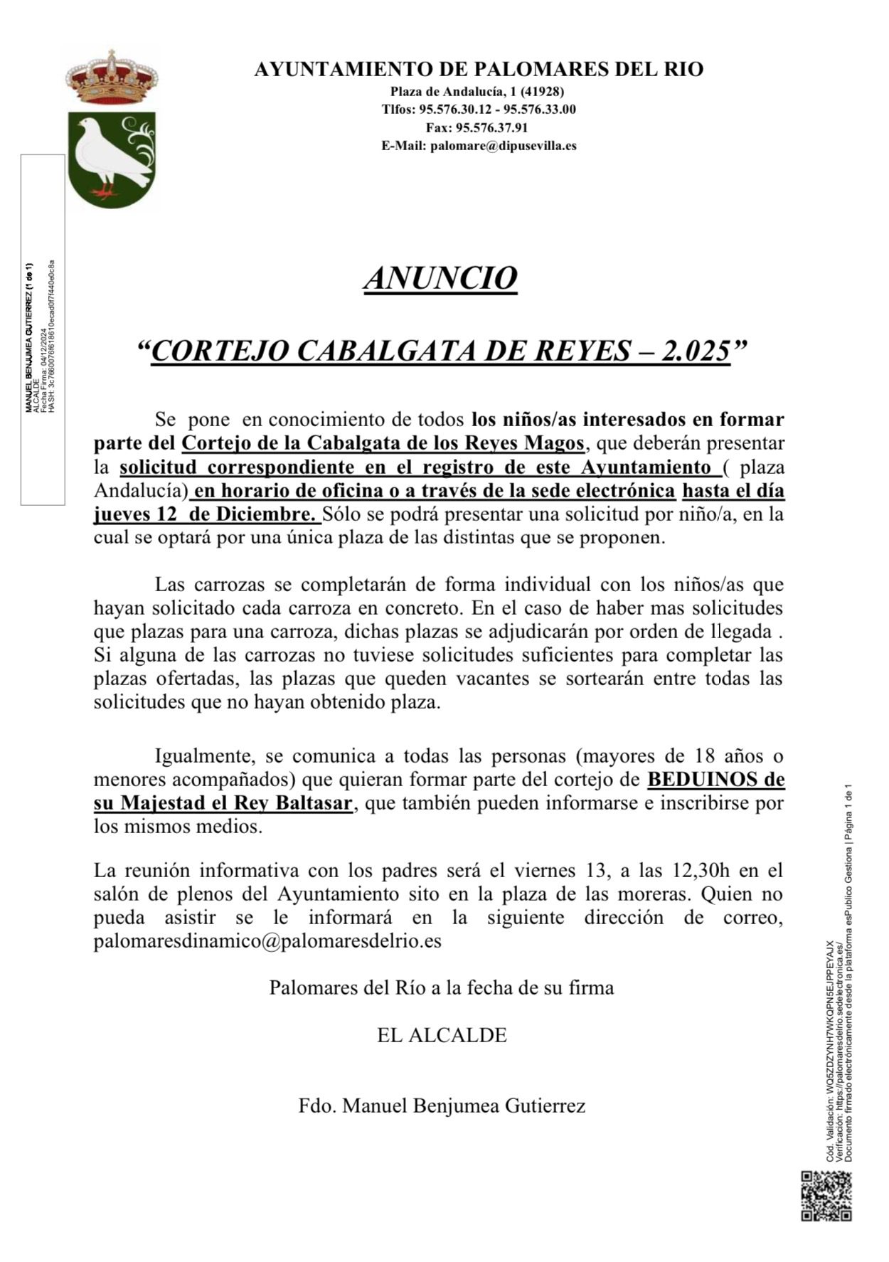 Cortejo Cabalgata de Reyes 2025