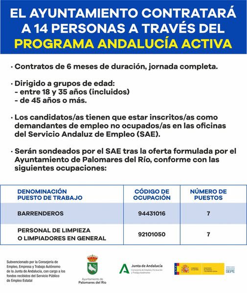 Arranca el Programa Andalucía Activa en Palomares para impulsar el empleo local