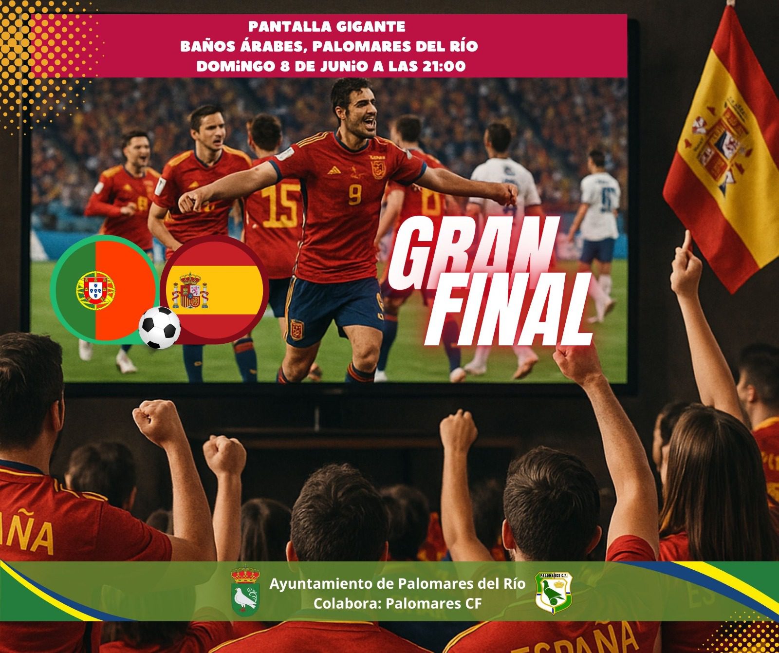 ¡Gran cita futbolera en los Baños Árabes el domingo 8 a las 21:00 horas!