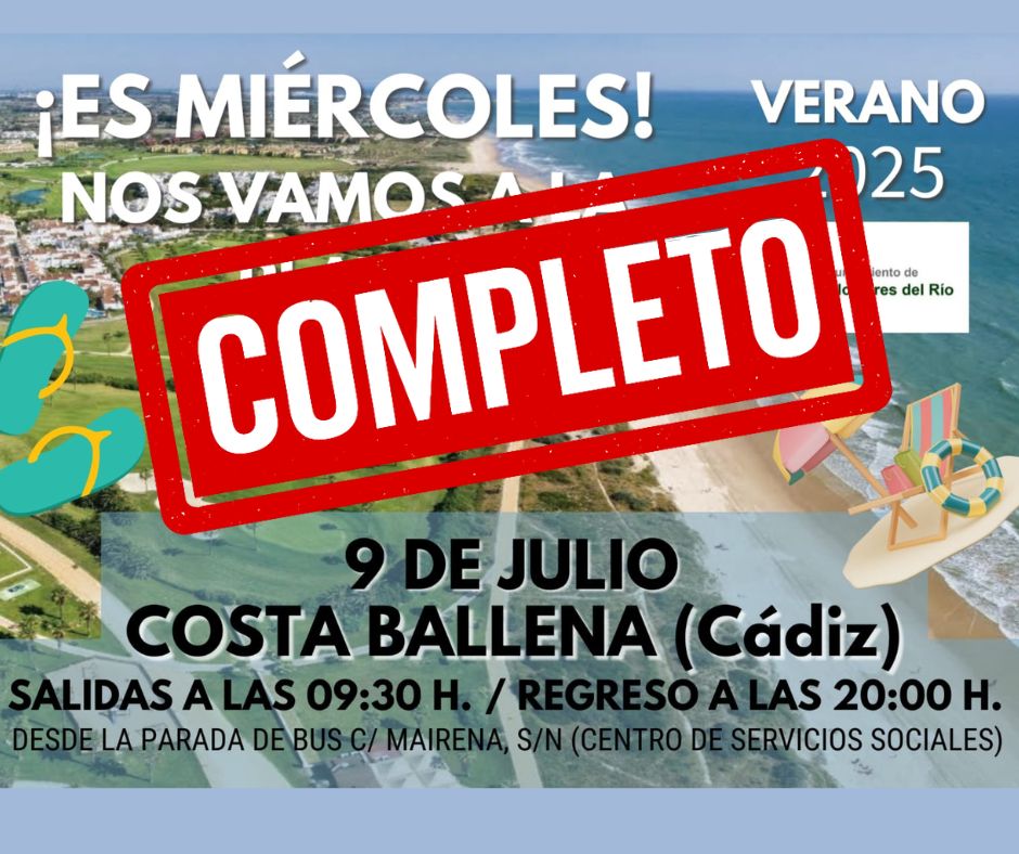 ¡PLAZAS COMPLETADAS!