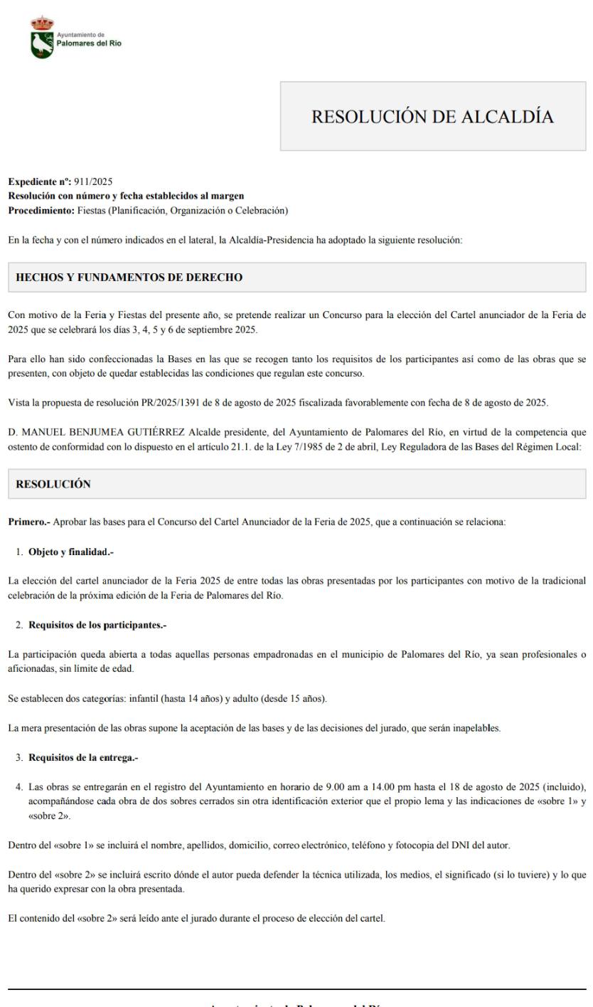 ¡CONCURSO DE CARTEL DE FERIA 2025!